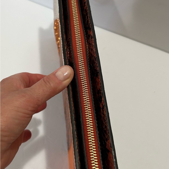 Stella McCartney Papaya Oversize Clutch Bag Patch